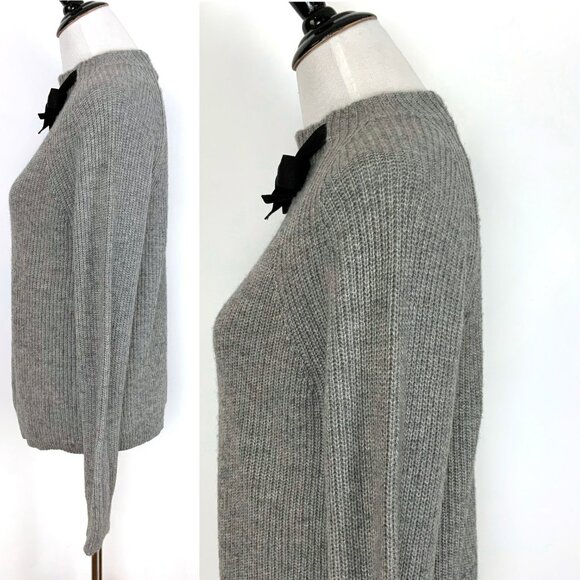J. Crew Gayle Tie Neck Wool Blend Sweater Sz M - Picture 6 of 16